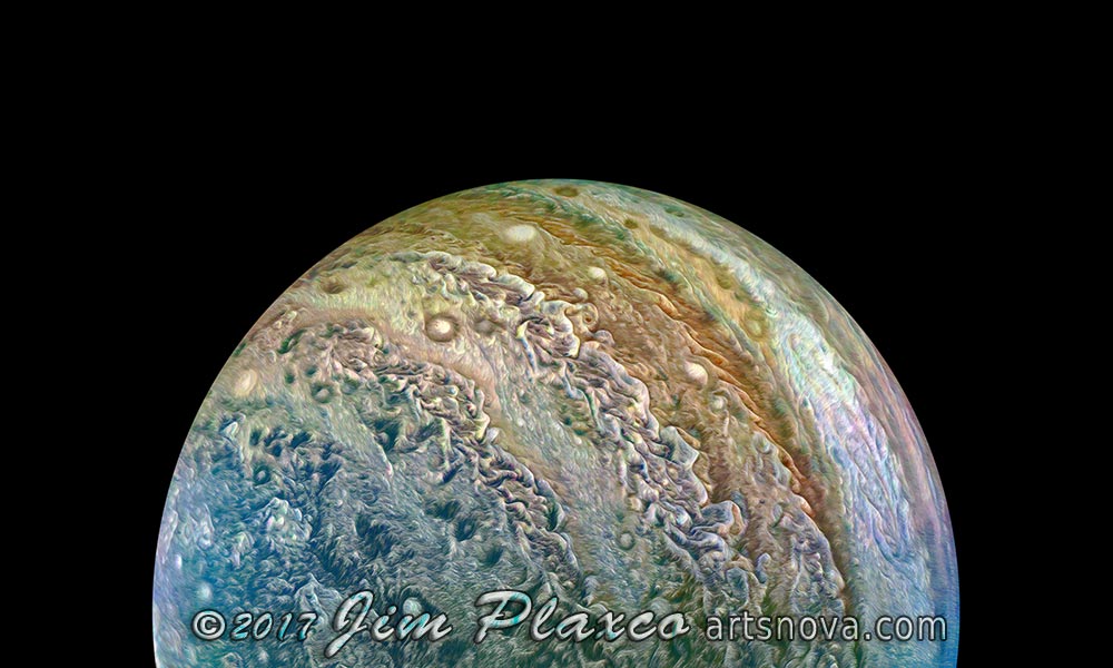 Juno Perijove 8 View of Jupiter Generative Art