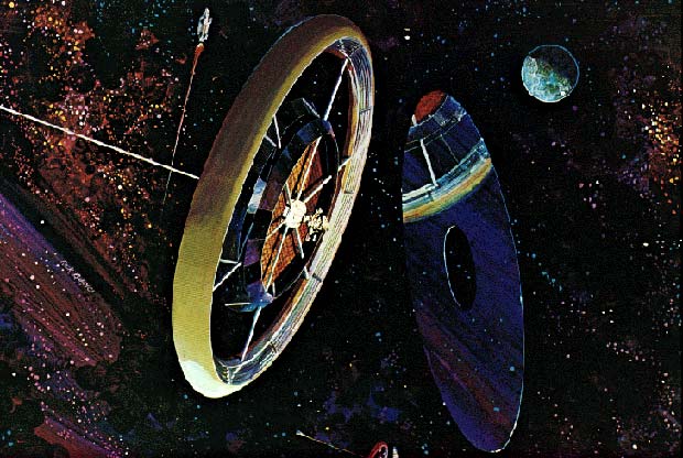 Space Colony at L5 Lagrange Point painting by Rick Guidice