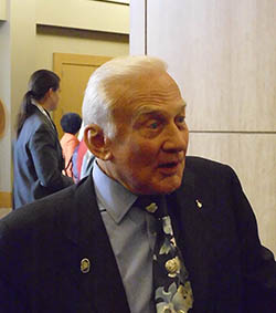Buzz Aldrin at the Boeing Coffee