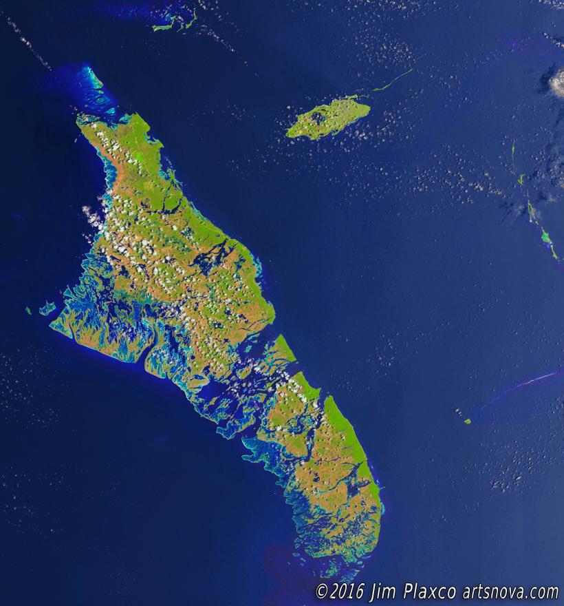Bahamas Andros Island Nassau Caribbean Satellite Image