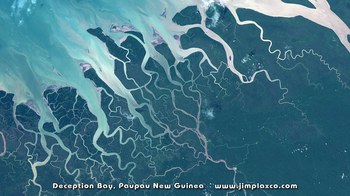 Landsat image Deception Bay, Paupau New Guinea