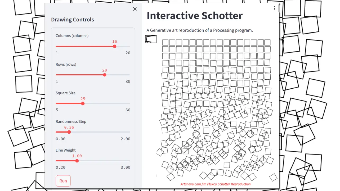 Interactive Nees Schotter Computer Art Tutorial