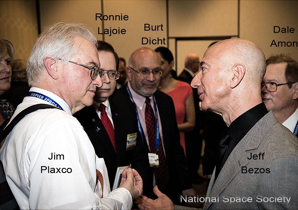 Jim Plaxco and Jeff Bezos at the International Space Development Conference VIP Reception