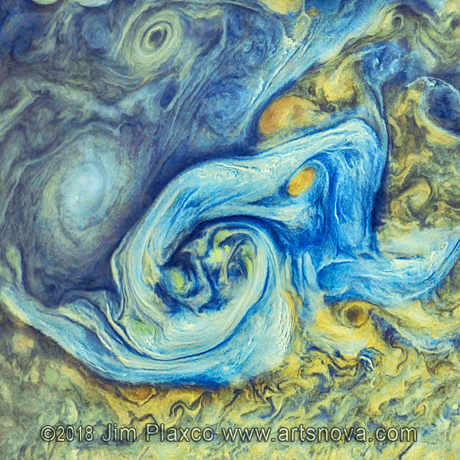 Northern Storm on Jupiter space art