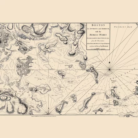American Revolution Siege of Boston Map Restoration