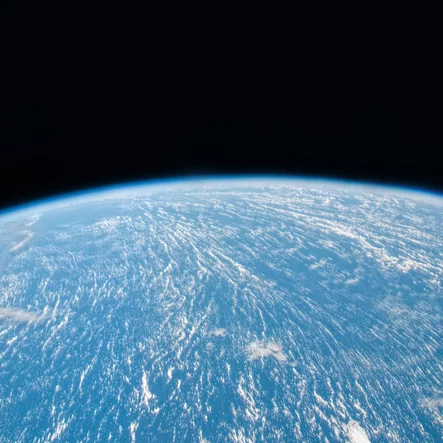 Clouds and Ocean of Blue Planet Earth Space Art