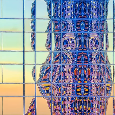 Impression of Skyscraper Reflections at Sunrise