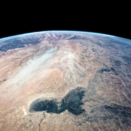Lake Chad and Sahara Desert Africa Earth from Space