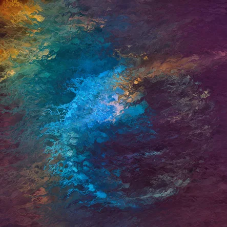 Moon Reflection in a Pond at Sunset