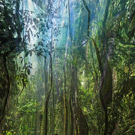 Refracted Jungle Forest Abstract Photography