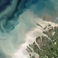 Mackenzie River Delta Canada Satellite Image in the Earth As Art Gallery