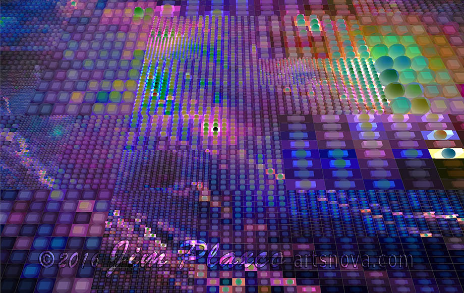 A Push Button Universe generative algorithmic art on Redbubble