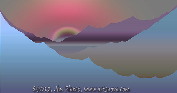 Beyond the Mountains Exoplanet Landscape Painting