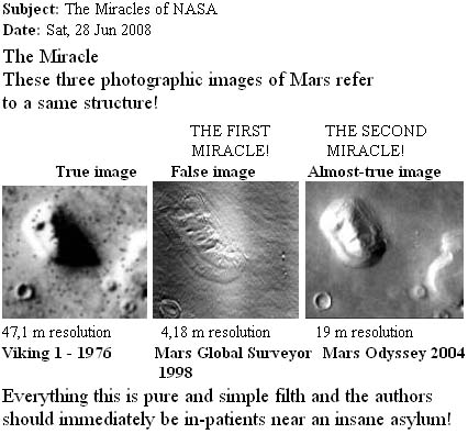 Email about the Face on Mars