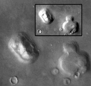 Mars Odyssey Themis image of the Face on Mars