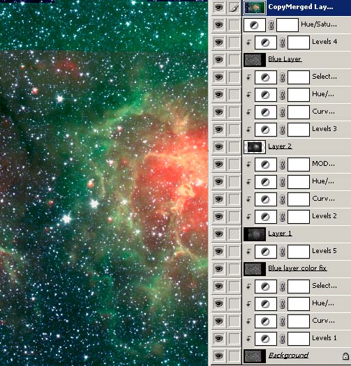 Plaxco Photoshop Trifid Nebula Layers