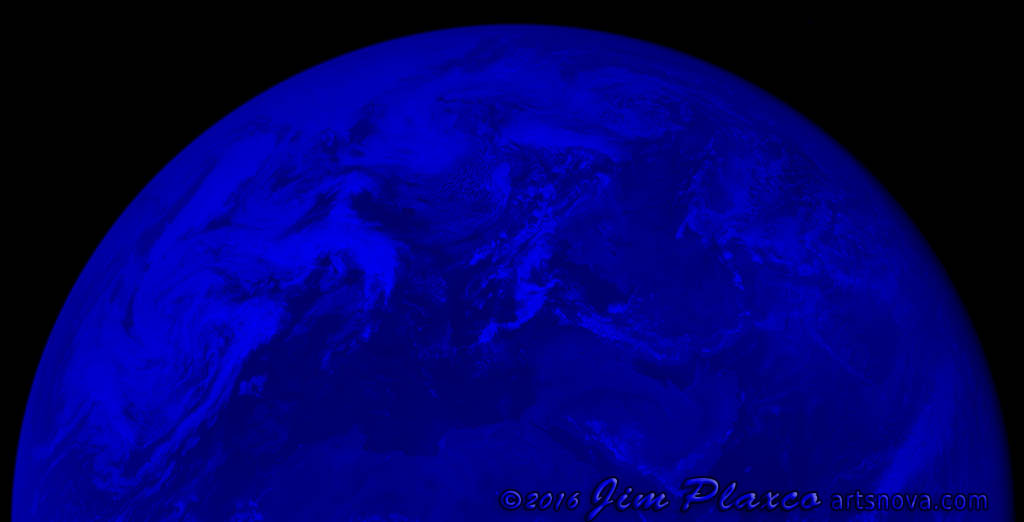 Planet Earth Apollo Image Blue Channel